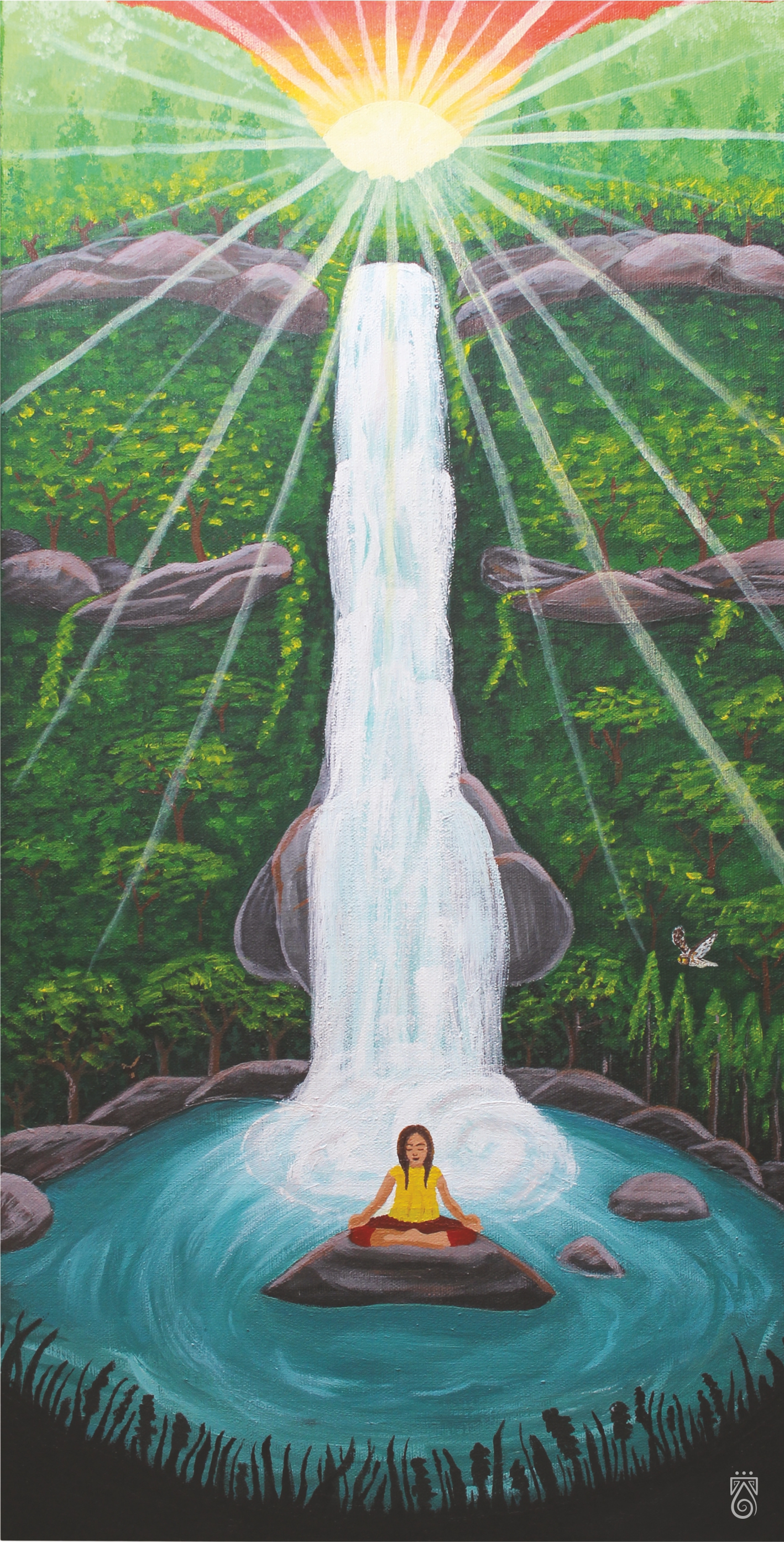 Meditation under the Waterfall